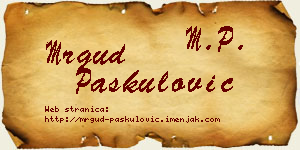 Mrgud Paskulović vizit kartica